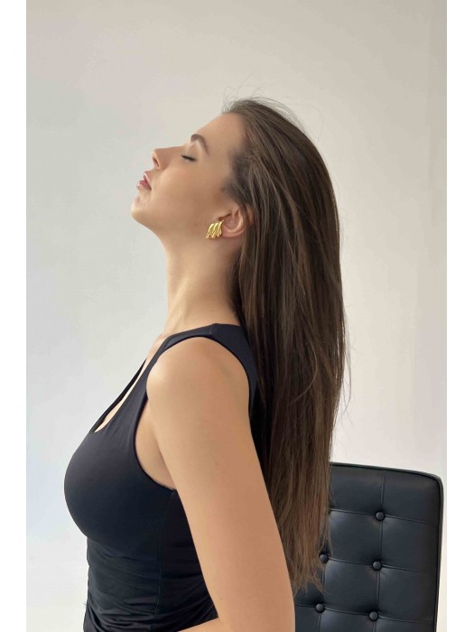 RISE GOLD EARRINGS - 18KT PLATING