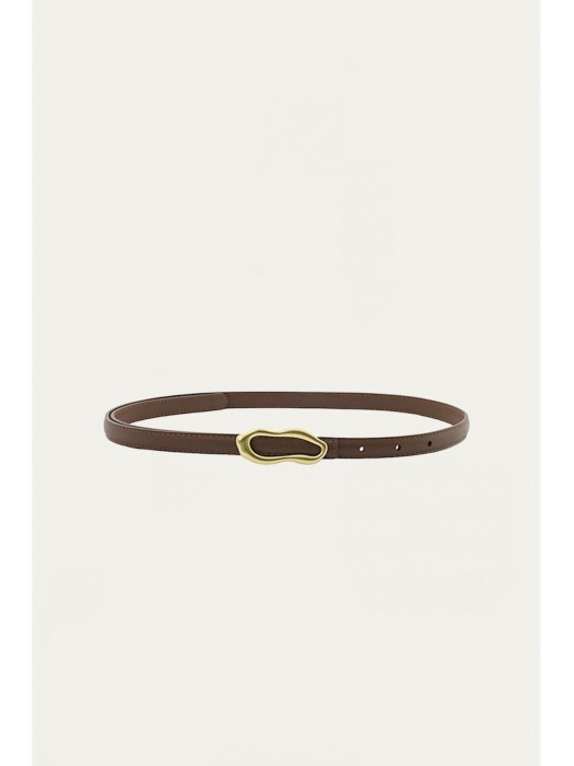 ECO-LEATHER BELT BROWN