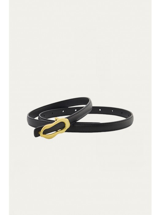 ECO-LEATHER BELT BLACK