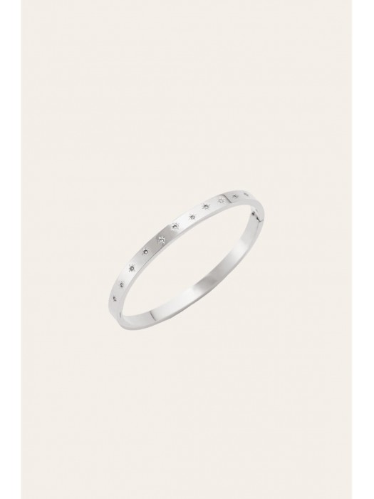 AURA SILVER BANGLE