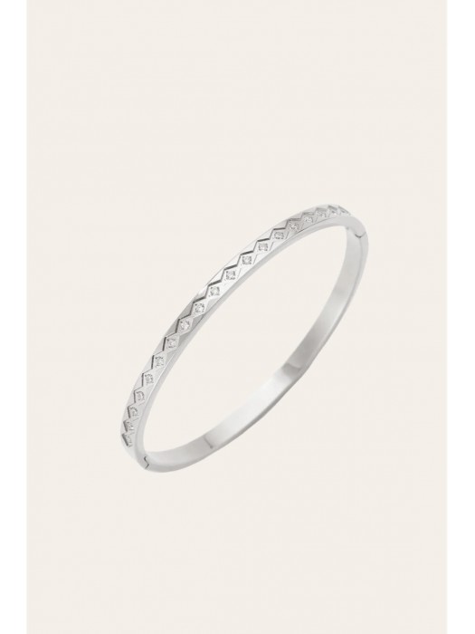 ISABELLA  SILVER BANGLE