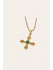 HARTLEY CROSS NECKLACE GREEN