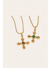 HARTLEY CROSS NECKLACE BROWN