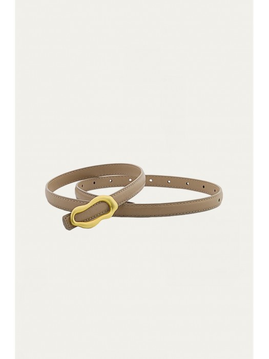 ECO-LEATHER BELT BEIGE