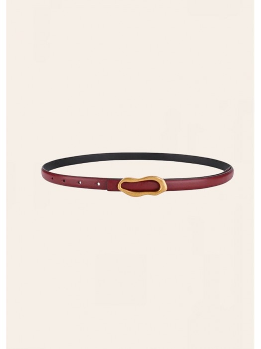 BURGUNDY GENUINE LEATHER BELT